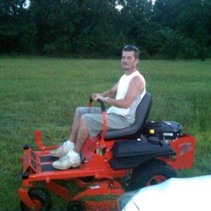 Me mowing for the first time on the BB