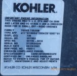 kohler engine tag.JPG