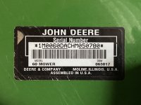 John Deere 7-Iron Commercial 60 Serial Number.jpg John Deere 7-Iron Commercial 60 Serial Number.jpg