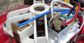 mower motor with closer view of melted tab.jpg mower motor with closer view of melted tab.jpg