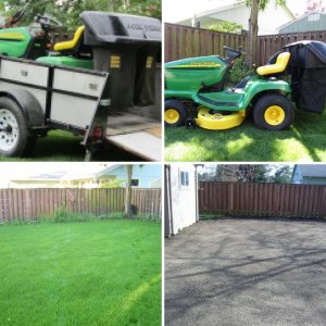John Deere LT150 and lawn Project