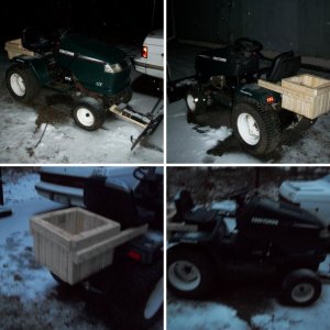 mower with weight box
