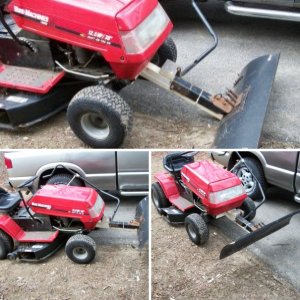 Got my plow on my yard machines!
