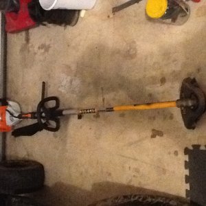 The 90 with the brush cutter attachment