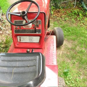 Larry tractor dashboard and seat