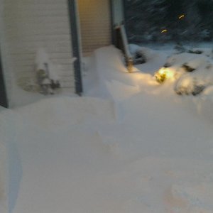 Walkway/Staircase before shoveling.