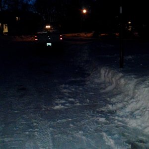 Plowed driveway