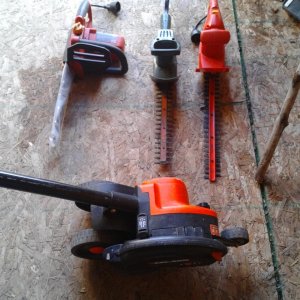 Edger, chain saw, hedge
