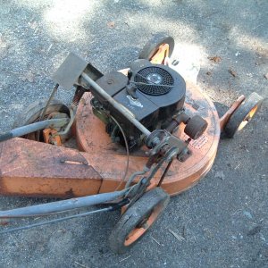 It's all there but looking pretty ragged. Motor does not run but will turn.