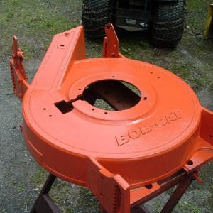 The closest color I could find is Husqvarna orange, so that's what I'm using. It's engine enamel, so it should hold up well.