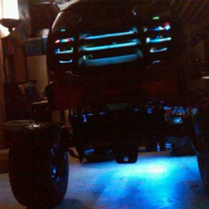 2) 2 foot leds lights inside grille
