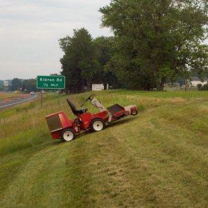 ~20 degree slope by the highway