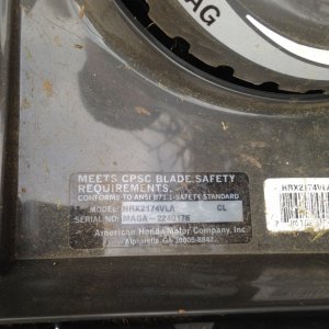 Honda Mower modelNumber