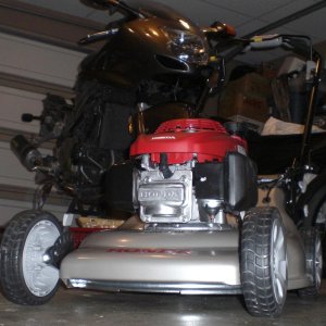 Right after I first bought it - with a Honda CBR1100XX Blackbird in the background.