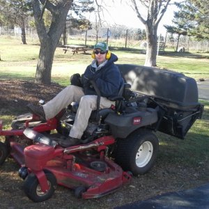 My son Adam...posing for the camera, as usual..haha
Toro Zmaster w/bagger system
