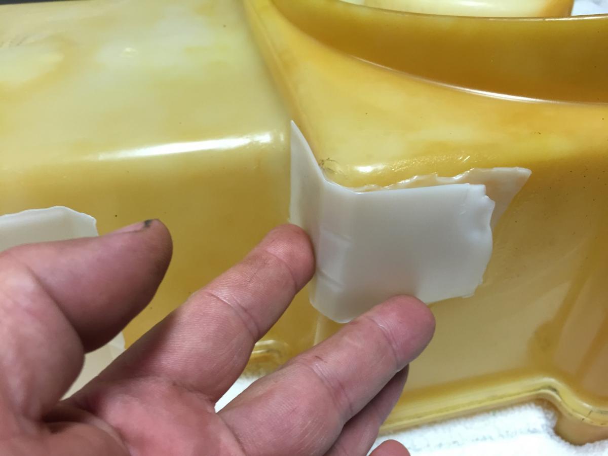 06   Line the patch up so it overlaps as much as possible

It is a good idea to make the patch material oversize by about 1/2 inch or so.. It needs to