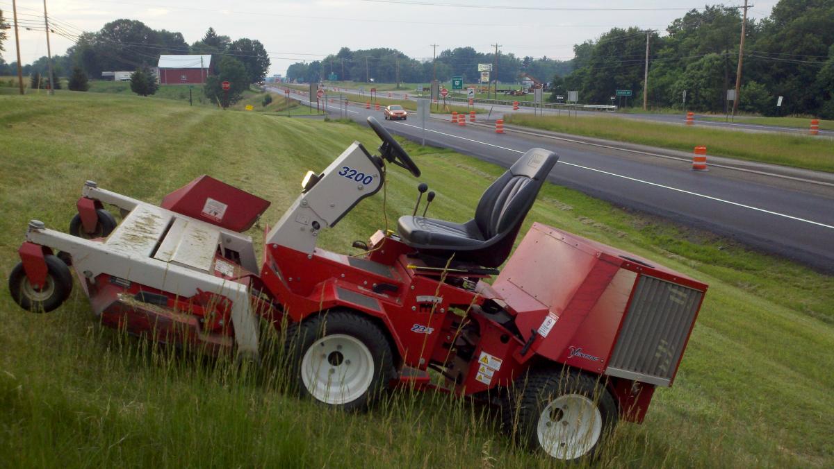 ~20 degree slope by the highway