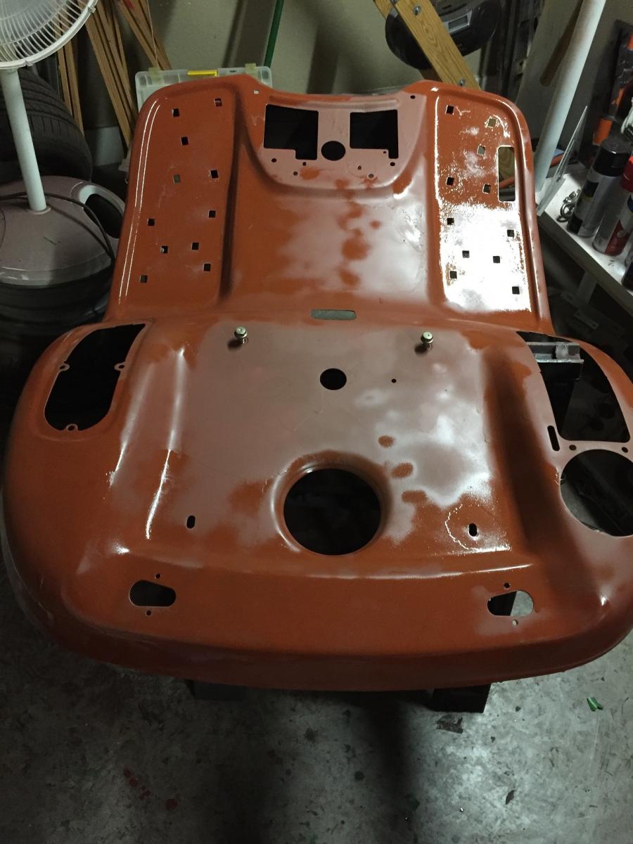 Body Priming 3
Back view of the body pan once primer has been applied for the second coat