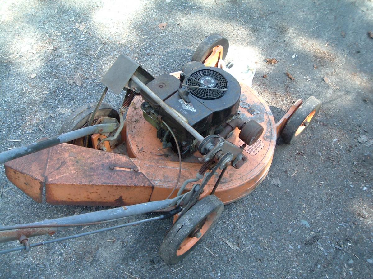 It's all there but looking pretty ragged. Motor does not run but will turn.