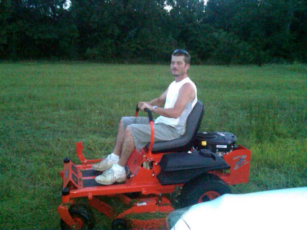 Me mowing for the first time on the BB