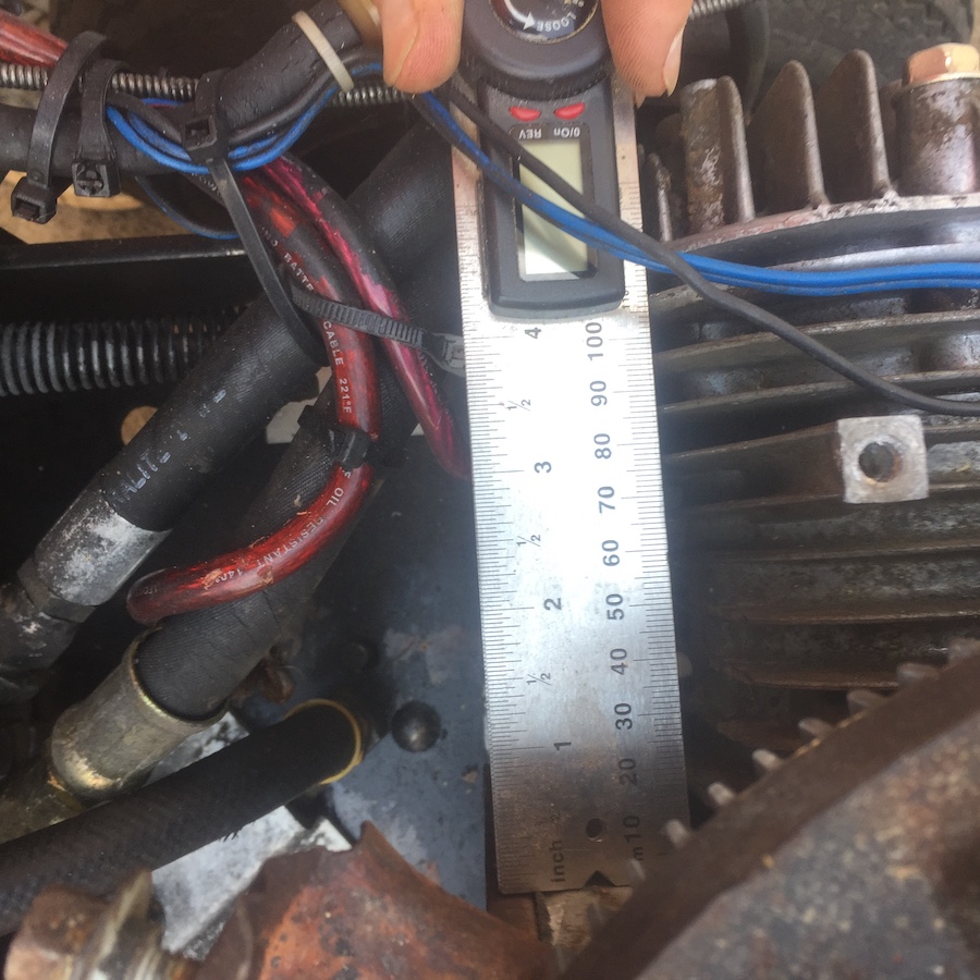 measure from left most of machine to away from machine