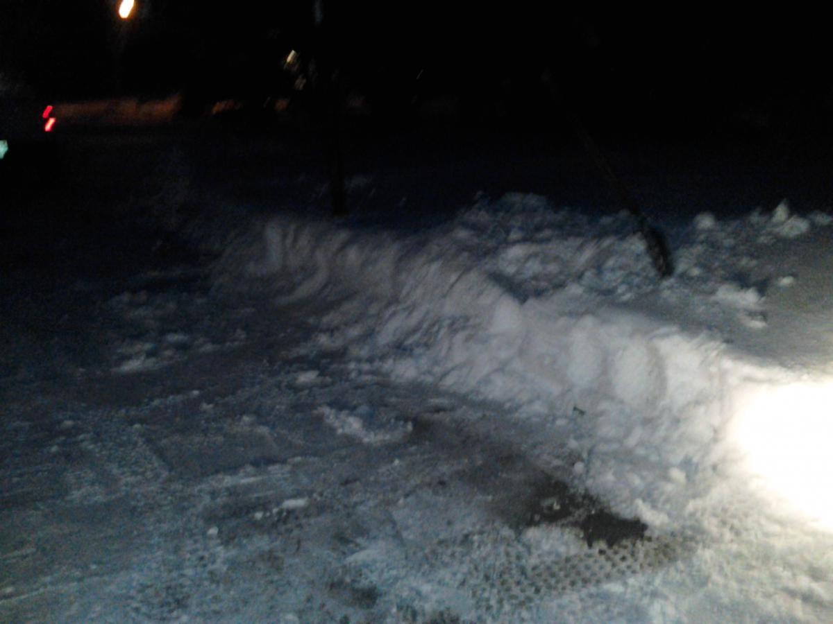 Plowed driveway