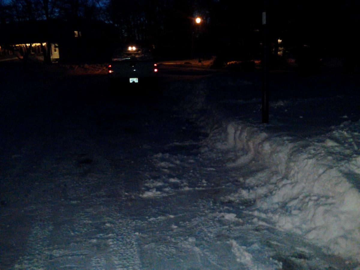 Plowed driveway