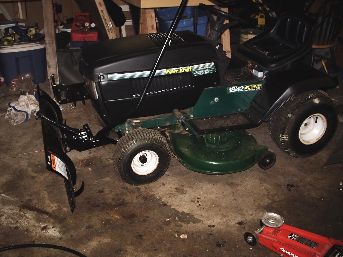 powr kraft with plow