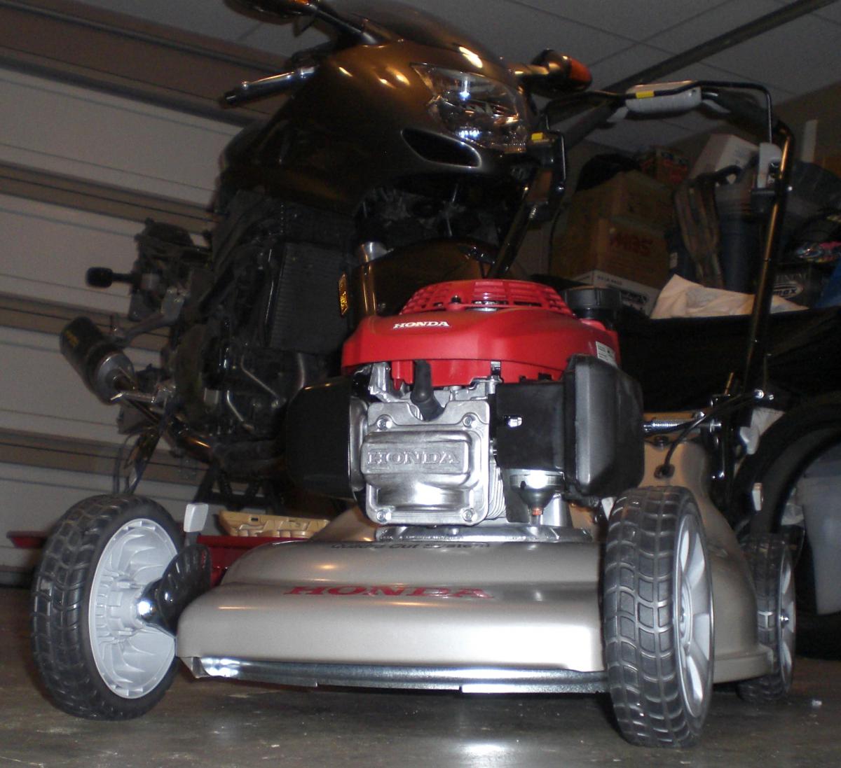 Right after I first bought it - with a Honda CBR1100XX Blackbird in the background.