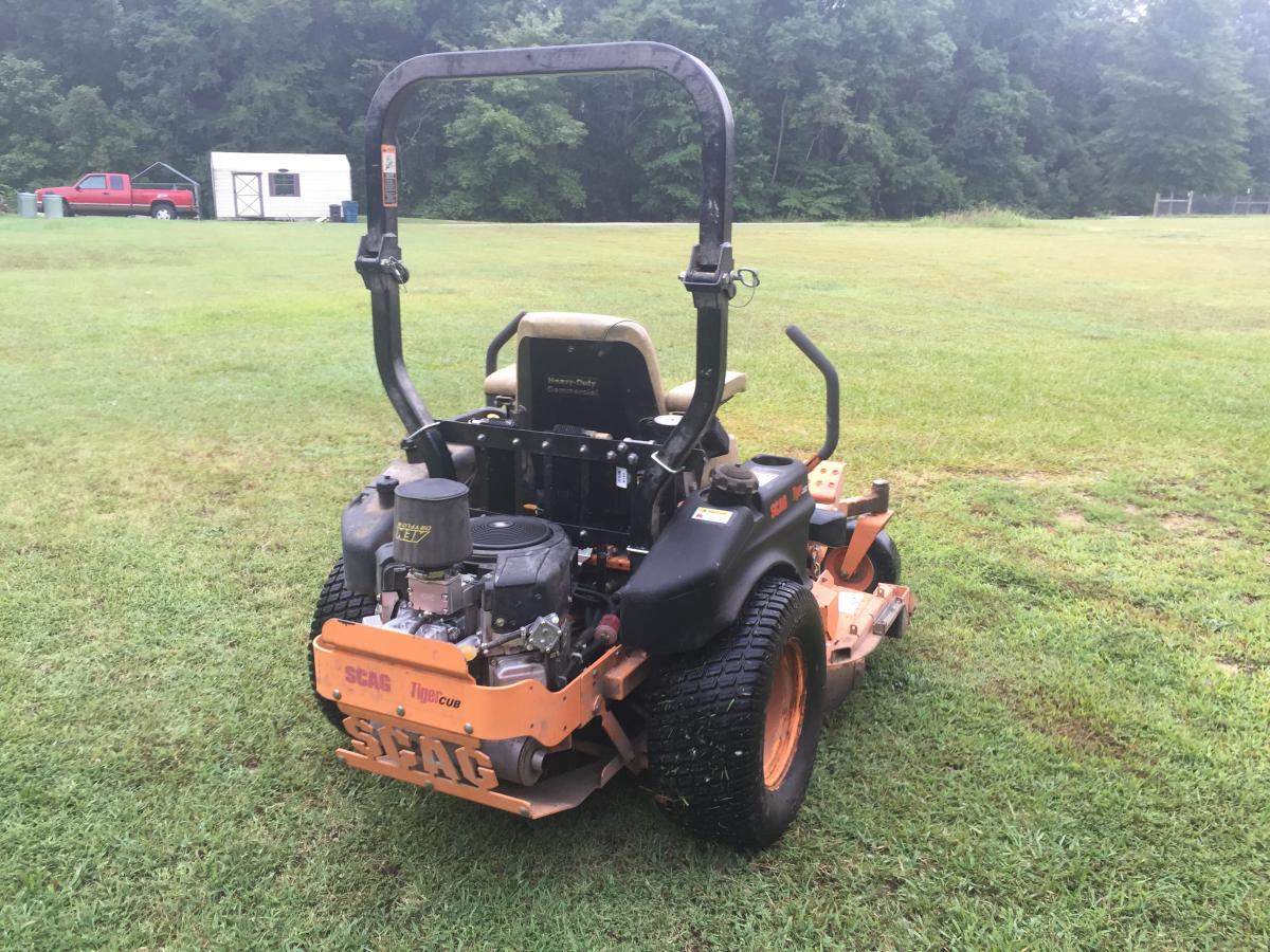 scag tiger cub showing dual coolers