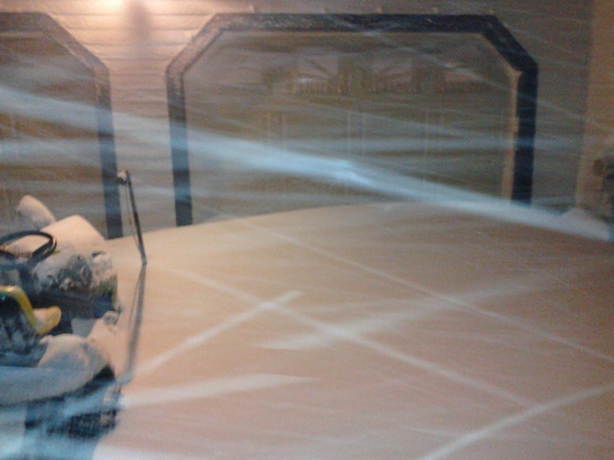 Snow coming halfway up my garage door.